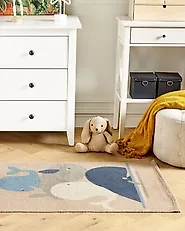Kids Rug SEAI Beige 80 x 150 cm Cotton_1182916