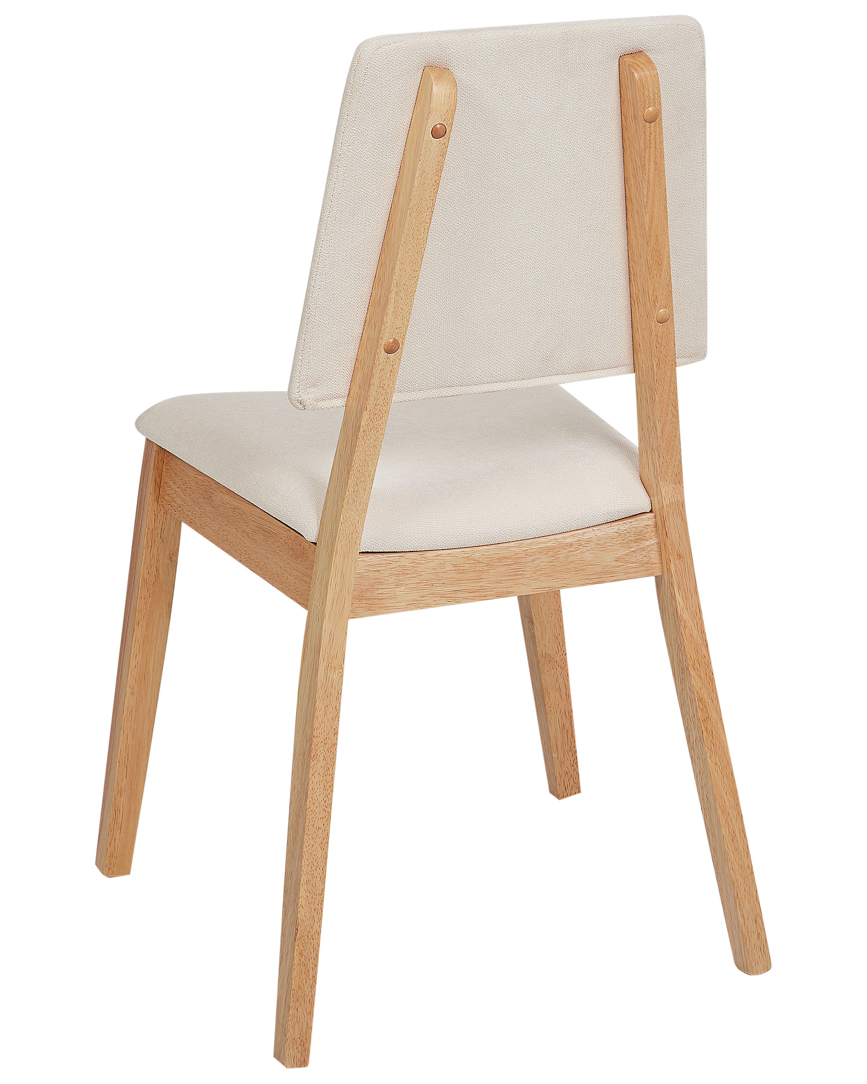  Set of 2 Wooden Dining Chairs Light Beige MERRILL _926438