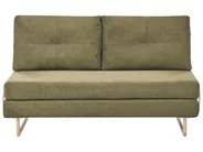 Sofa Bed 3 Seater JERSLEV Fabric Green_1012850