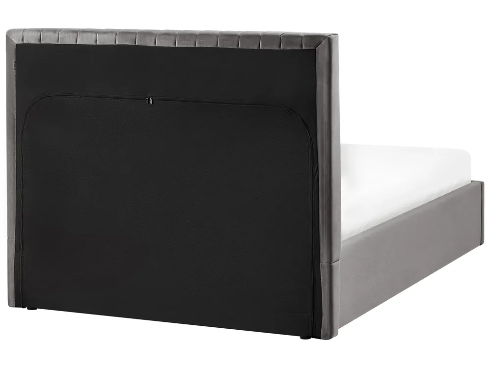 Ottoman Bed VION Velvet Grey 120 x 200 cm (EU Small Double)_1062863