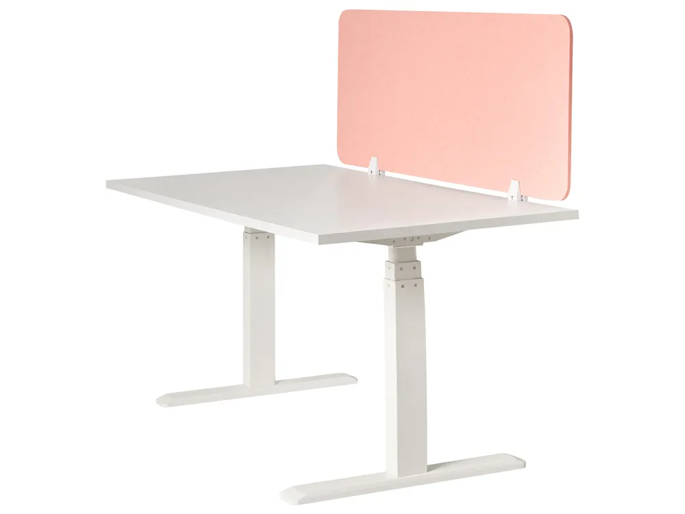 Desk Screen SPLIT 120 x 50 cm Peach Pink_1050605