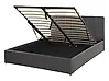 Ottoman Bed DREUX Faux Leather Dark Grey 140 x 200 cm (EU Double)