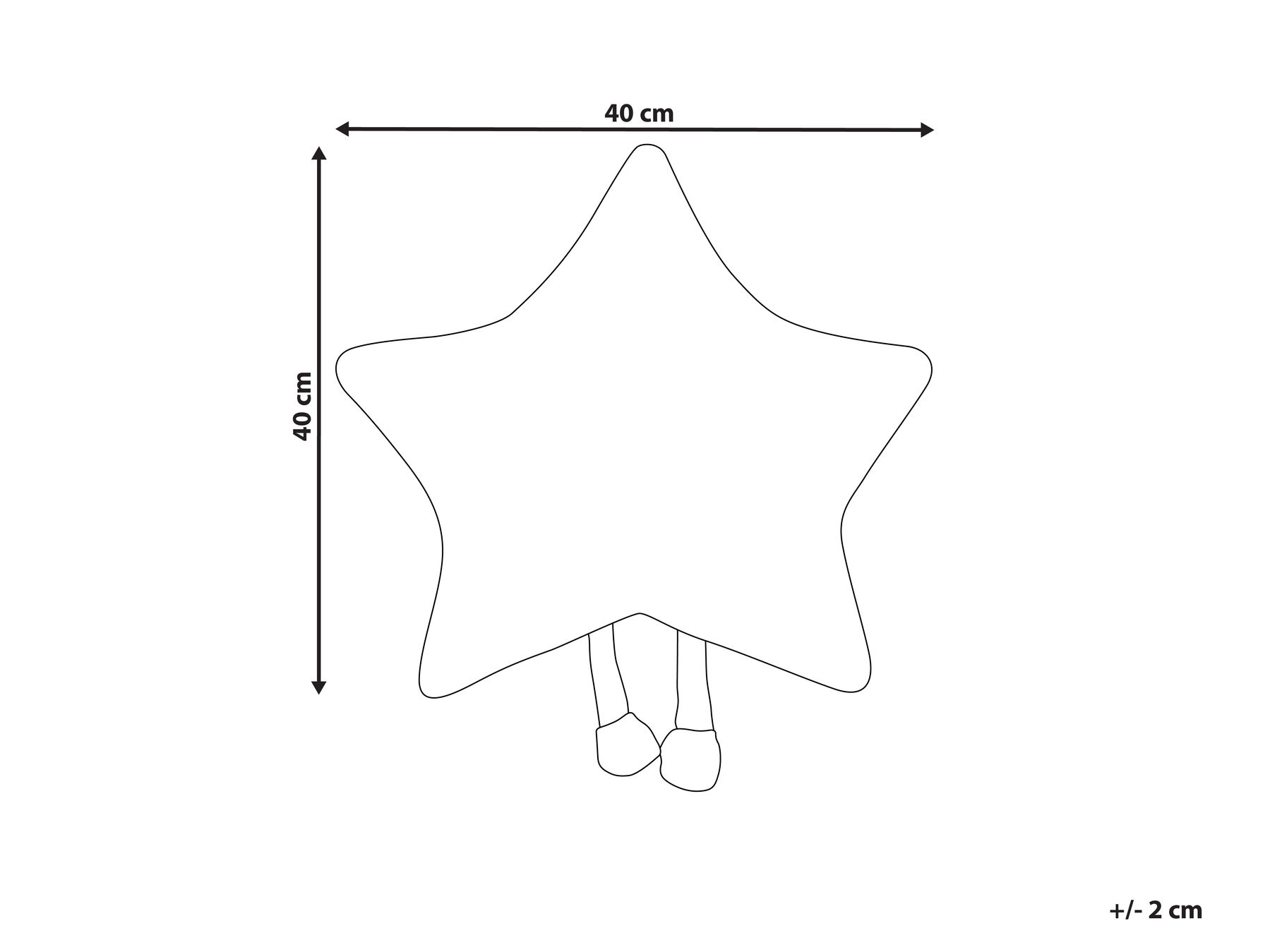 Decorative Kids Cushion Star 40 x 40 cm White STARFRUIT_879460