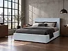 Cama con almacenaje MOISSAC Chenilla Azul claro 160 x 200 cm