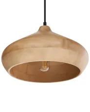 Pendant Lamp RAWI Mango Wood Light Brown_986361