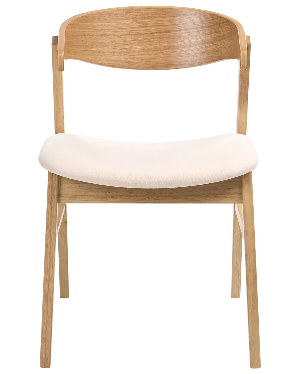 Set of 2 Dining Chairs LILLY Fabric Light Brown/ Off-White_1065896