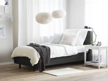 Fabric EU Single Adjustable Bed Grey DUKE