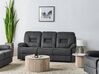 3 Seater Fabric Manual Recliner Sofa Grey BERGEN II_934045