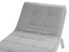 Chaise longue réglable gris clair LOIRET_776224