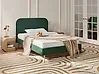 Bed Velvet FLAYAT 120 x 200 cm (EU Small Double) Dark Green