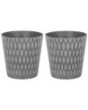 Lot de 2 cache-pots gris ⌀ 36 cm LAVRIO_844455