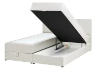 Divan Bed with Storage BARONET Fabric Off-White 160 x 200 cm (EU King Size)_1004500