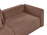 Sofa rozkładana dla 3 osób VAXHOLM ze schowkiem Boucle Brązowy_1026761