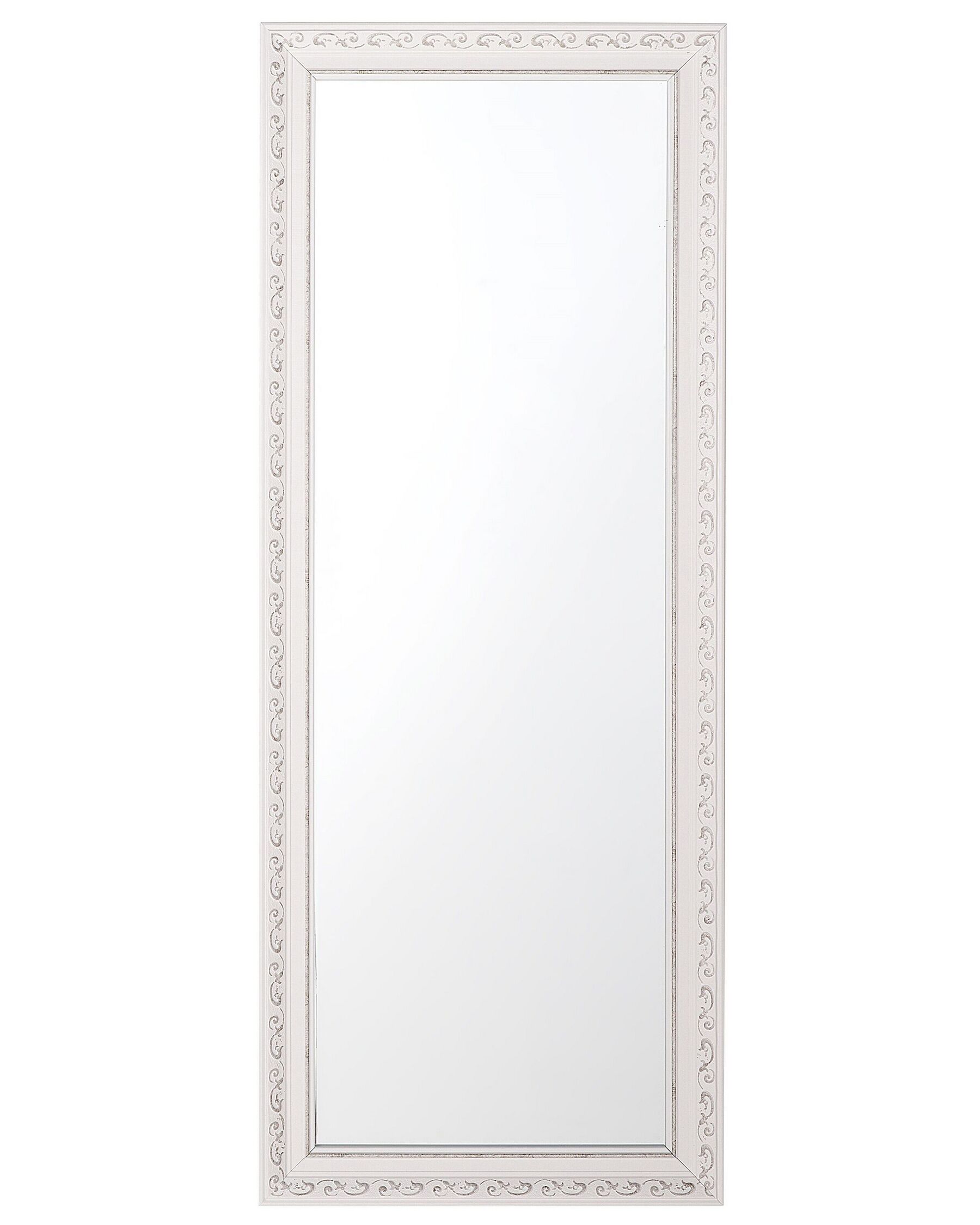 Nástěnné zrcadlo v bílém rámu 50 x 130 cm MAULEON_712818
