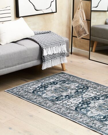 Runner Rug 70 x 200 cm Grey and Blue KOTTAR