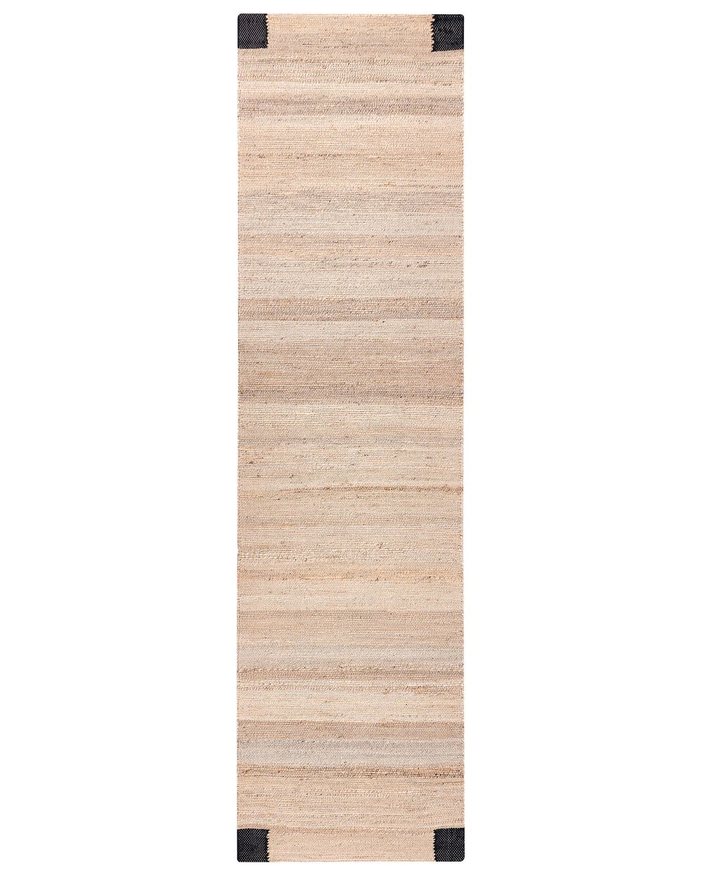 Matta AMRAVATI Svart/ Beige 80 x 300 cm Jute