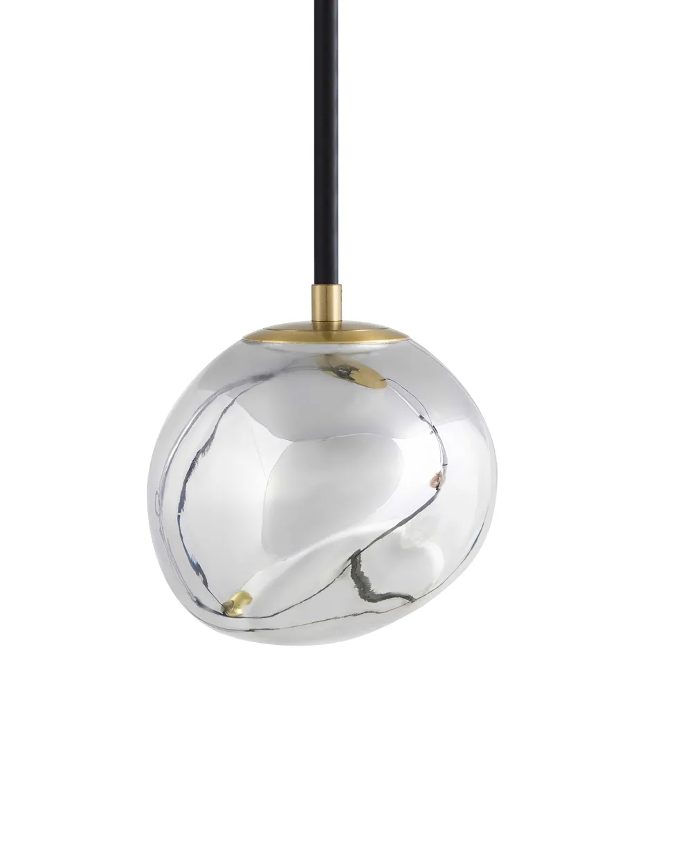 3 Light Pendant Lamp TSHUAPA Glass Multicolour_1069520