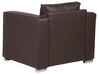 Leather Living Room Set Brown HELSINKI_740924