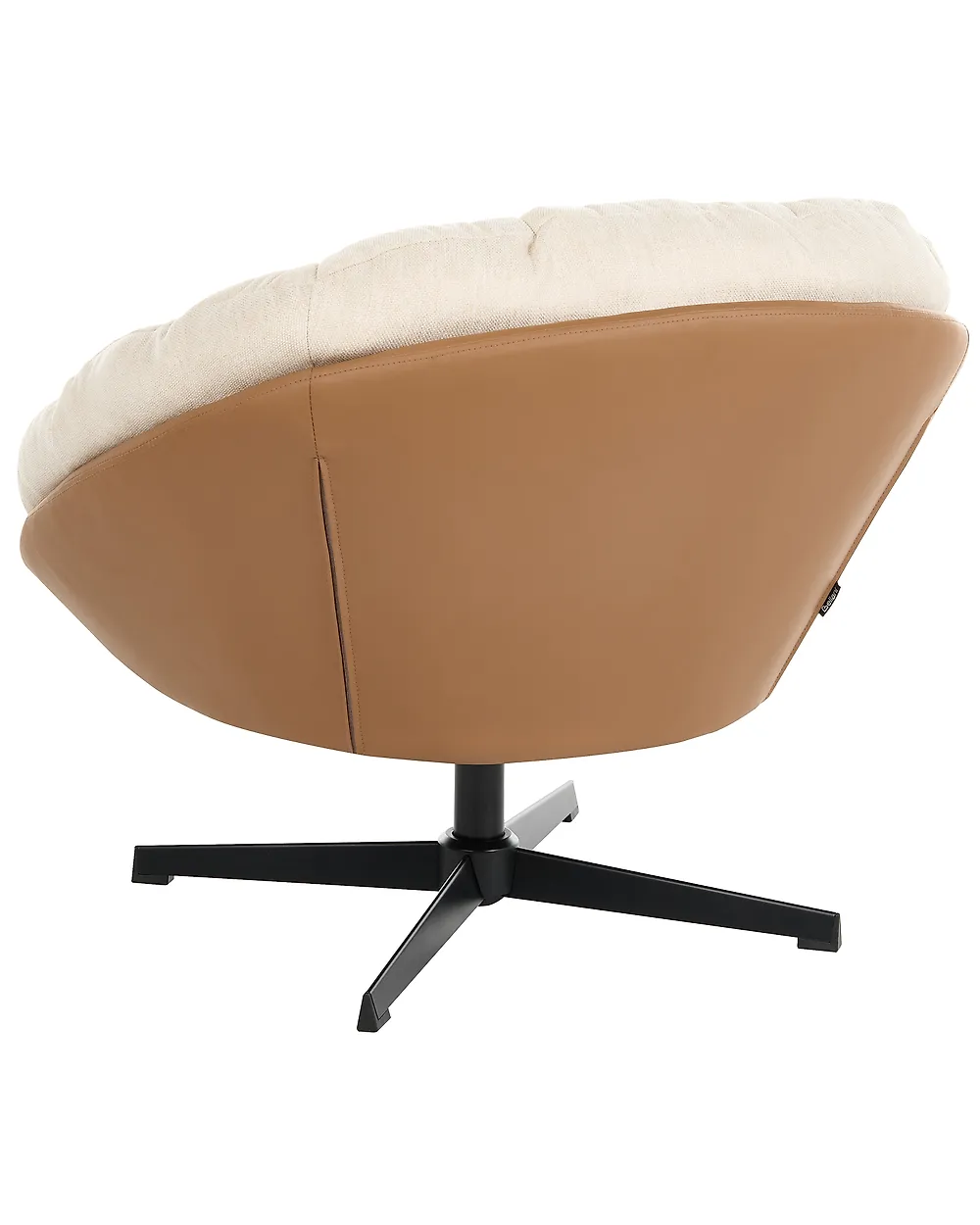 Swivel Armchair TRANUM  Fabric Beige_1165360