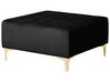 Left Hand Modular Velvet Sofa with Ottoman Black ABERDEEN_857595