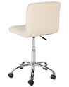 Faux Leather Desk Chair Beige MARION_932457