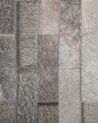 Kulatý kožený patchworkový koberec ⌀ 140 cm hnědý a béžový DUTLAR_787145