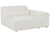 Canapé d'angle à droite modulable 2 places en bouclé avec ottoman blanc HELLNAR_911414