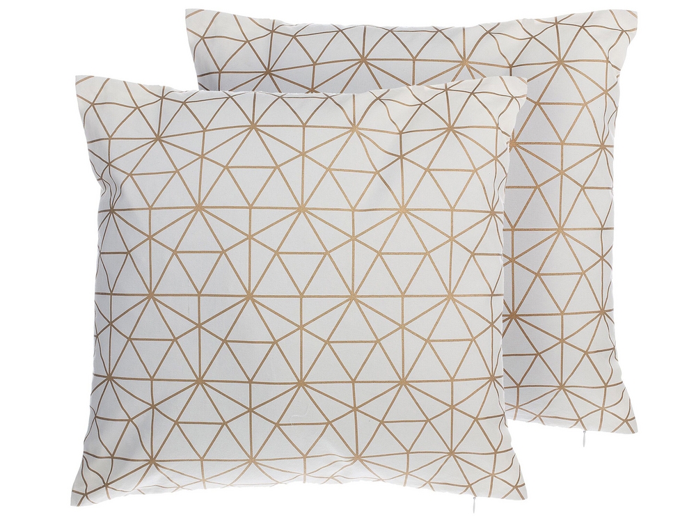 Gold geometric cushion new arrivals