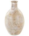 Jarrón de terracota beige/blanco 39 cm CYRENA_850401