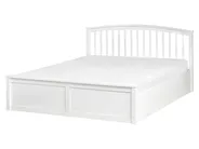 Ottoman Bed CLARBEC Pine Wood White 160 x 200 cm (EU King Size)_985590