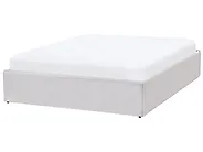 Bett mit Stauraum ohne Kopfteil DINAN Stoff Hellgrau 120 x 200 cm_1188187