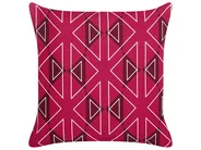 Zestaw 2 poduszek ogrodowych MEZZANO Wzór geometryczny 45 x 45 cm Różowy_881452