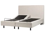 Bett verstellbar Stoff DUKE II 160 x 200 cm Hellbeige_910545