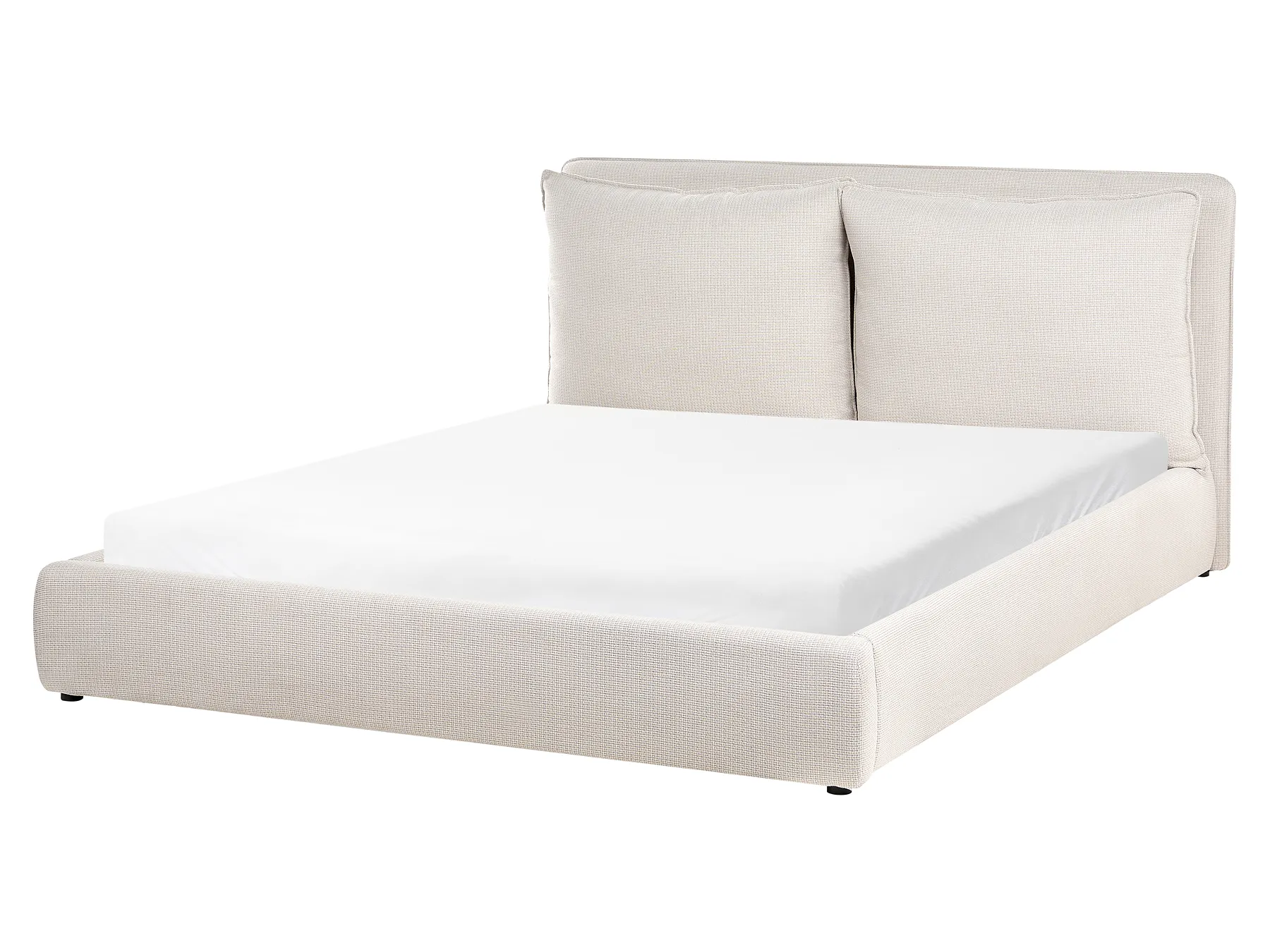 Letto Tessuto BAJONNA 160 x 200 cm Beige_1007137