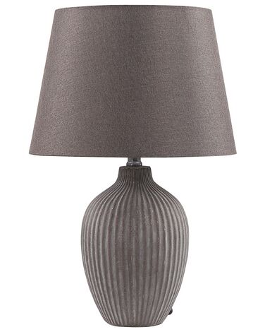 Ceramic Table Lamp Brown FERGUS