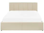 Lit ottoman DREUX Tissu Beige 140 x 200 cm_861157