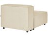 3-Sitzer Ecksofa Leinen beige rechtsseitig APRICA_856837