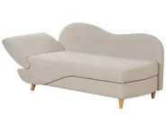 Chaise longue versione sinistra MERI con contenitore Lino sintetico Beige_881250