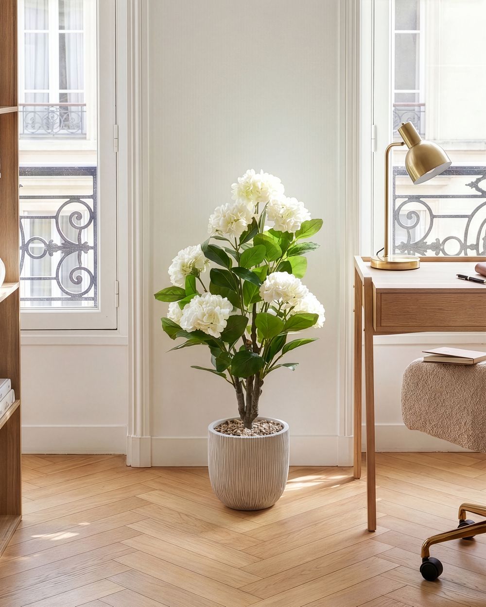 Planta artificial HORTENSIUM 90 cm Branco