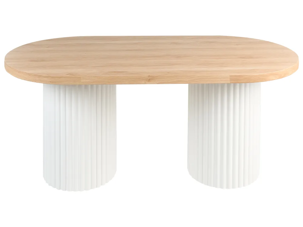 Dining Table SHERIDAN Light Brown/ White 180 cm 90 cm_976042