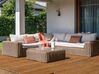 Conjunto de jardim modular 6 lugares em rattan sintético castanho PALERMO_927910