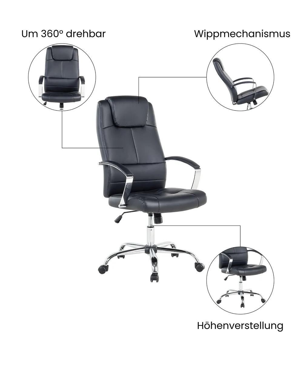 Chefsessel WINNER Kunstleder Schwarz_1074411