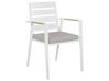 Gartenmöbel Set Aluminium weiß 6-Sitzer Auflagen grau VALCANETTO/TAVIANO_922658
