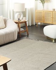 Wool Area Rug 140 x 200 cm Grey TEKELER | Beliani.co.uk