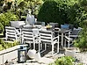 Mesa de jardín extensible PANCOLE 168/248 cm 100 cm Metal Gris