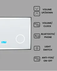 LED Bathroom Mirror ONLAY 100 cm 60 cm Silver_940477
