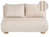 Sofa Bed 2 Seater ABISKO Corduroy Off-White