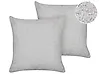 Set of 2 Decorative Cushions LEUZEA 45 x 45 cm Boucle Grey Solid
