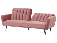 Sofa Bed 3 Seater VIMMERBY Velvet Pink_764138