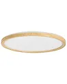 LED Ceiling Lamp VELORA with Remote with Dimmer Light Brown
